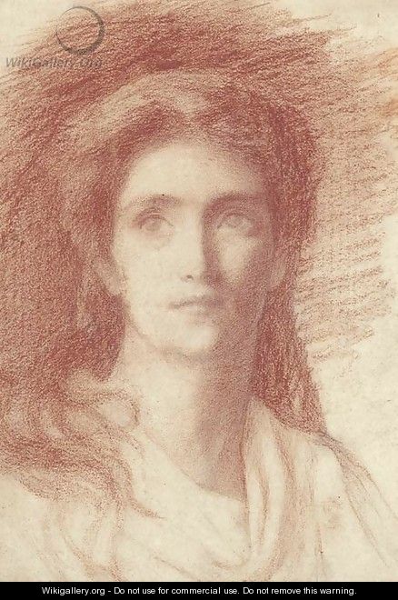 Portrait of a woman, bust-length - Simeon Solomon