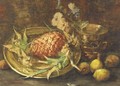 Still life with a mortar and a pineapple - Sientje Mesdag Van Houten