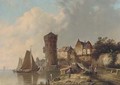 A Dutch harbour scene - Simon Van Der Ley