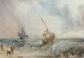 A fishing boat heading out to sea in a heavy swell - Samuel Owen