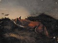 A fox at covert side - John Samuel Raven