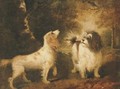 A Spaniel and a Terrier in a landscape - Sawrey Gilpin