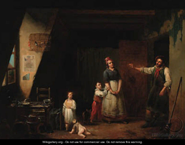 A drunken cobbler returning to his family - Pierre Nicolas Legrand