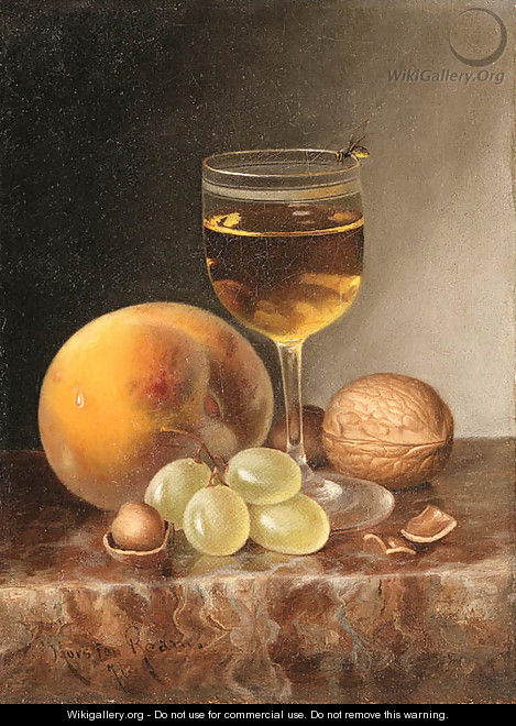 Still Life with Fruit, Wine and Nuts - Morston Constantine Ream