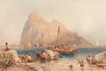 A view of Gibraltar - Myles Birket Foster