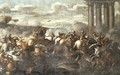 A cavalry battle - Neapolitan School