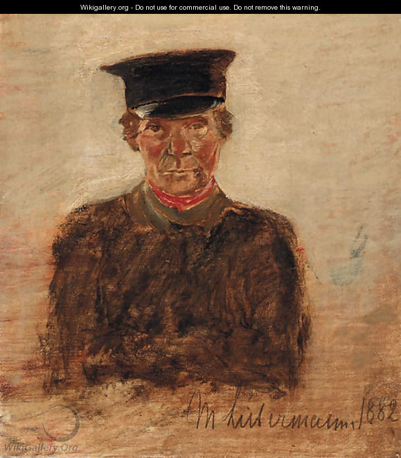 Kopf eines alten Mannes - Max Liebermann