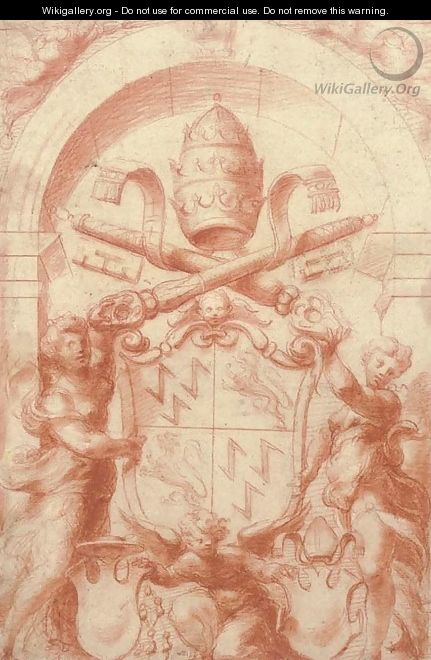 The Arms of Pope Adrian VI - Michelangelo Anselmi
