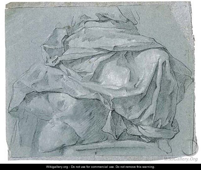 A study of drapery for the lower part of a seated figure - Michel-Francois Dandre-Bardon