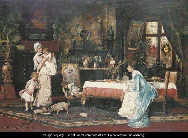 The Two Families - Mihaly Munkacsy