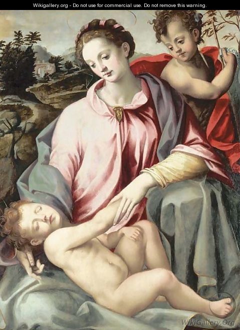 The Madonna and Child with the Infant Saint John the Baptist - Michele di Ridolfo del Ghirlandaio (see Tosini)