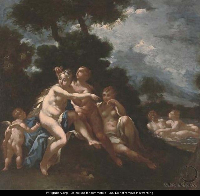 Diana and her nymphs with Cupid - Michele Da Parma (see Rocca)