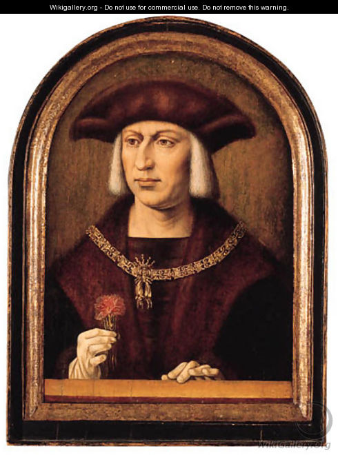 Portrait of Emperor Maximilian I von Habsburg (1459-1519) - Master Of Frankfurt