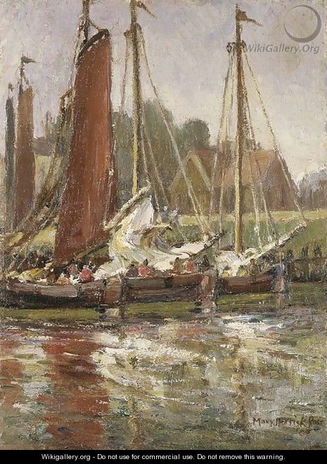 Boats in a Harbor - Mary Herrick Ross