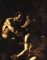 Daedalus attaching Icarus' wings - Mattia Preti