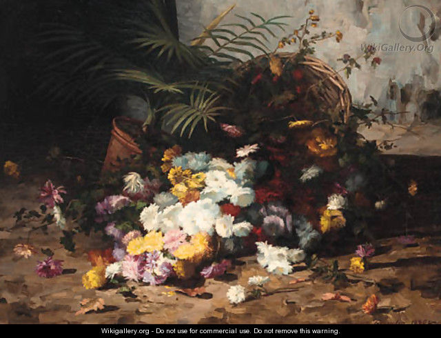 Summer flowers spilling from a basket - Marguerite Jacqueline