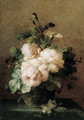 A still life with roses - Margaretha Roosenboom