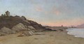 A stretch of coastline at dusk - Marie Joseph Leon Clavel Iwill