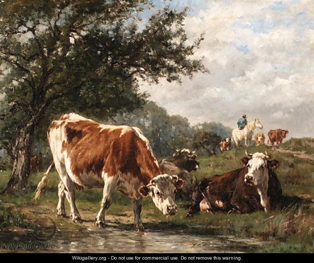 Vaches dans un prairie - Marie Dieterle