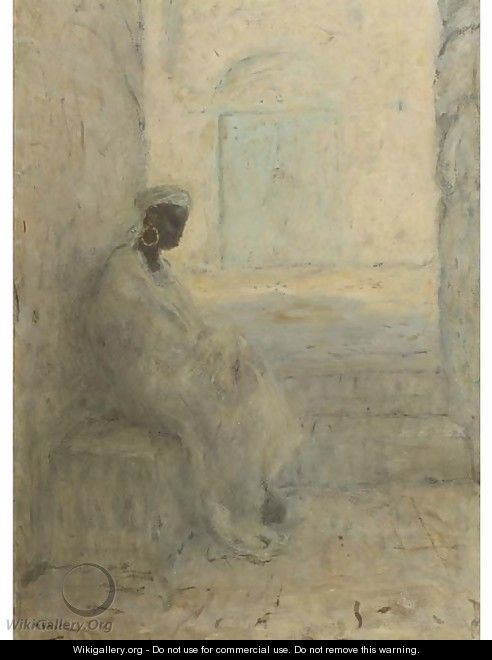 An Arabian woman sitting in the shade - Marius Bauer