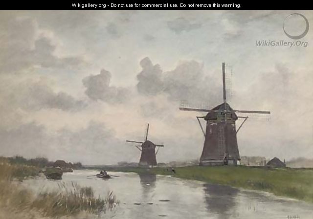 On a Dutch canal - Marinus Gidding