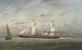 The steam yacht Eros outward-bound from Le Havre - Marie-Edouard Adam Of Le Havre