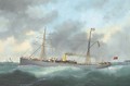 The British steamer Rex running out of Le Havre - Marie-Edouard Adam Of Le Havre