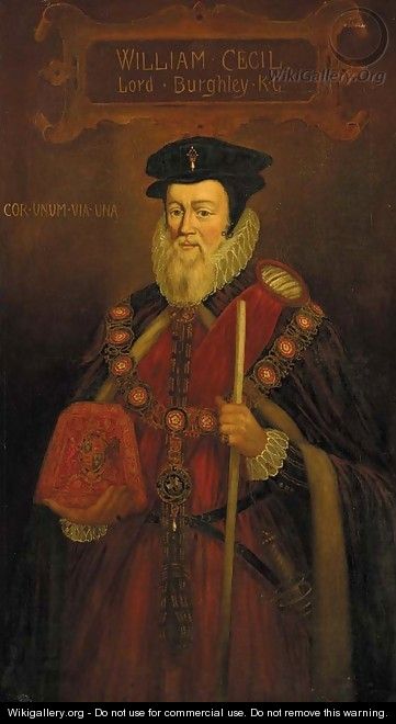Portrait of William Cecil (1520-1598), 1st Baron Burghley 2 - (after) Marcus The Younger Gheeraerts