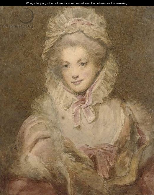 Portrait of a lady, half-length, with a pink ribbon - Louisa Anne, Marchioness of Waterford