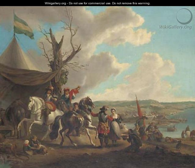 A military encampment - (after) Philips Wouwerman
