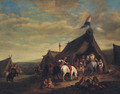 A cavalry encampment - (after) Philips Wouwerman