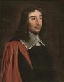 Portrait of a gentleman, bust-length, in a red gown - (after) Philippe De Champaigne