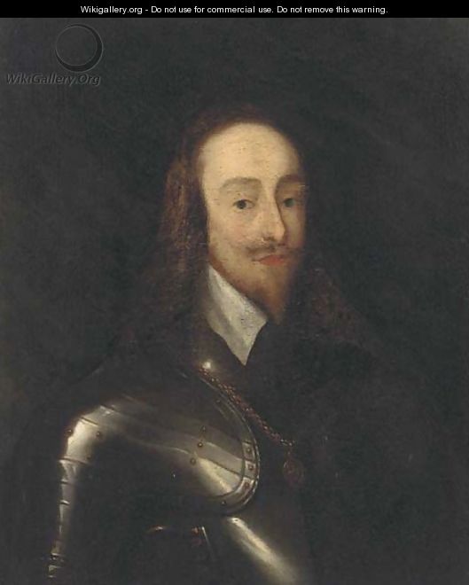 Portrait of King Charles I, bust-length, in armour - (after) Dyck, Sir Anthony van