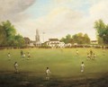 A cricket match on the village green - Samuel Bough
