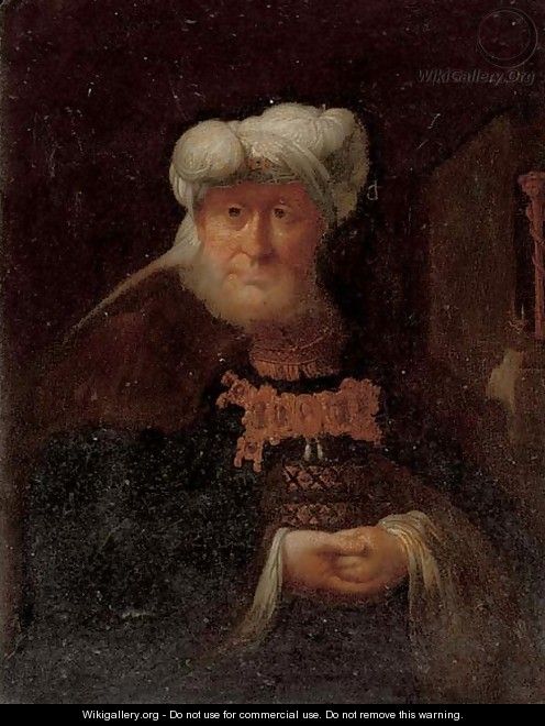 Portrait of a gentleman as an Oriental - (after) Rembrandt Van Rijn