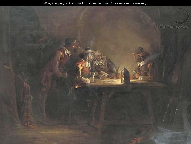 The card players - (after) Rembrandt Van Rijn