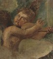 A winged cherub a fragment - Raphael