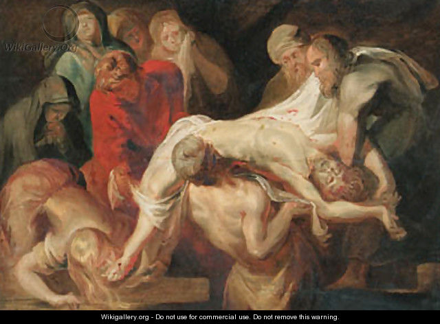 The Entombment - a sketch - (after) Sir Peter Paul Rubens