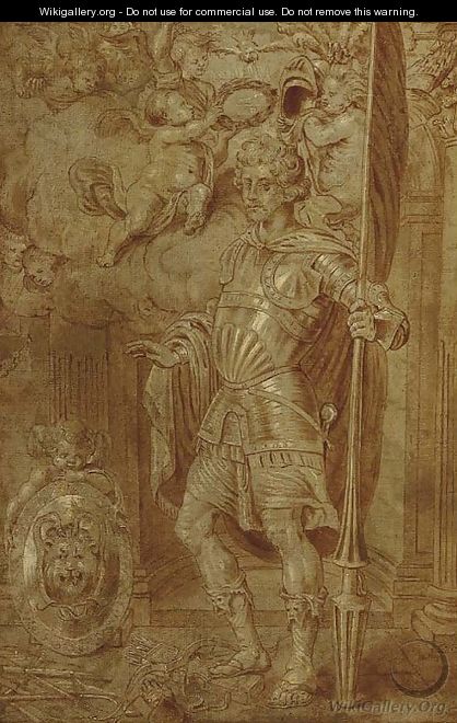 A personification of Victory - (after) Sir Peter Paul Rubens