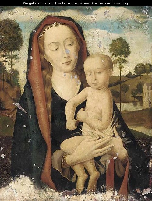 The Virgin and Child in a landscape - Hans Memling