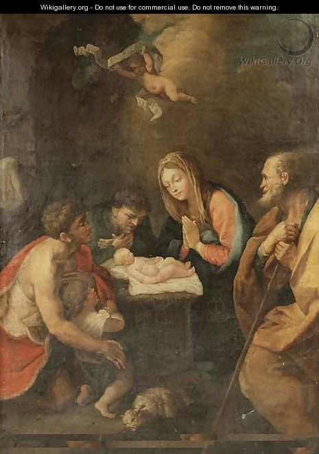 The Adoration of the Shepherds - (after) Guido Reni