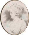 Portrait of a lady, bust-length, in profile - (after) John Downman