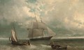 A British merchantman amidst other fishing craft in coastal waters - (after) John Callow