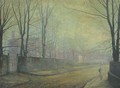 A moonlit street - (after) John Atkinson Grimshaw