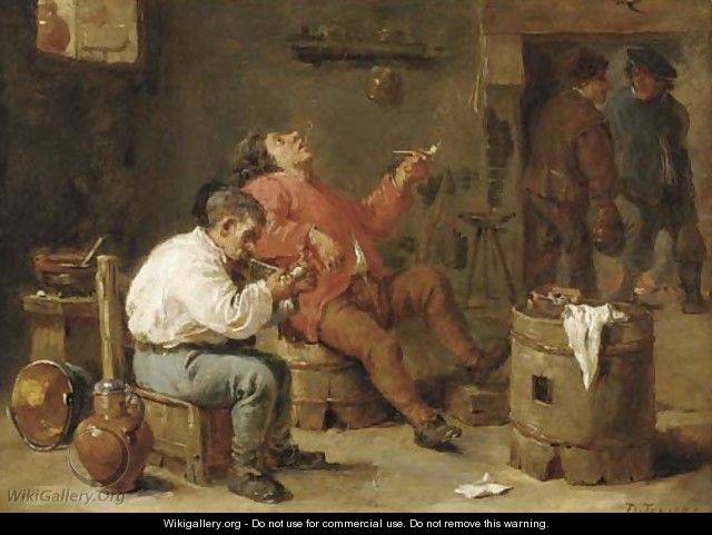 Smokers in an inn - (after) David The Younger Teniers