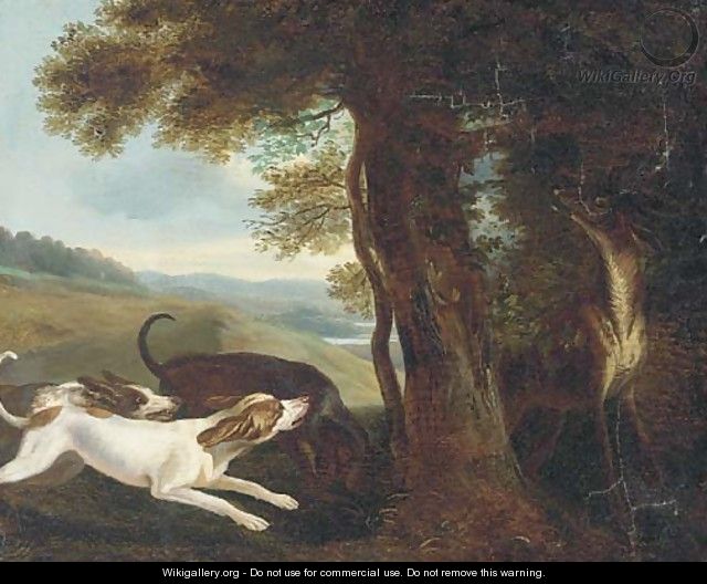 A stag hunt - (after) Frans Snyders