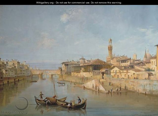 Florence with the Ponte Vecchio and the Uffizi - (after) Giuseppe Zocchi