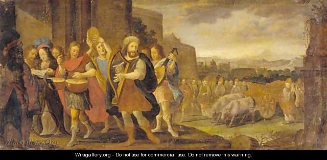 King David dancing before the Ark of the Covenant - (after) Adriaen Van Stalbemt