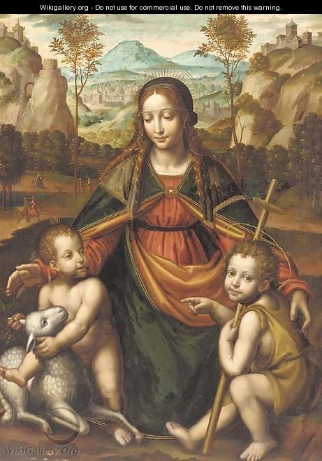 The Madonna and Child with the Infant Saint John the Baptist 2 - (after) Bernardino Luini