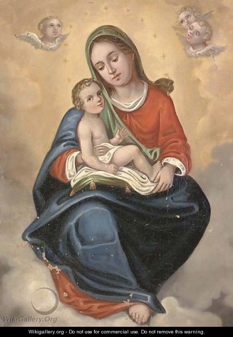 The Madonna and Child in Glory - Bartolome Esteban Murillo
